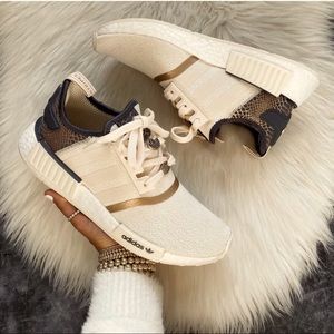 ADIDAS ORIGINAL NMD R1 RUNNER WONDER WHITE/ GREY (Beige) SIZE US 8.5